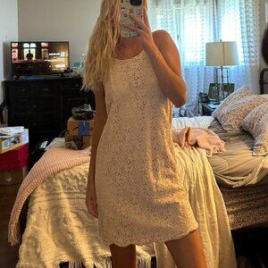 Monteau Women's Pink and White Dress